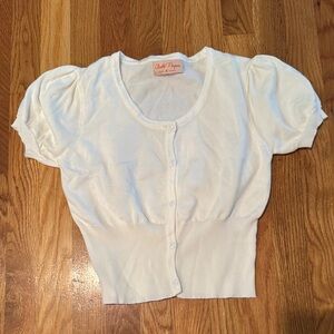 White Button-Up Cardigan